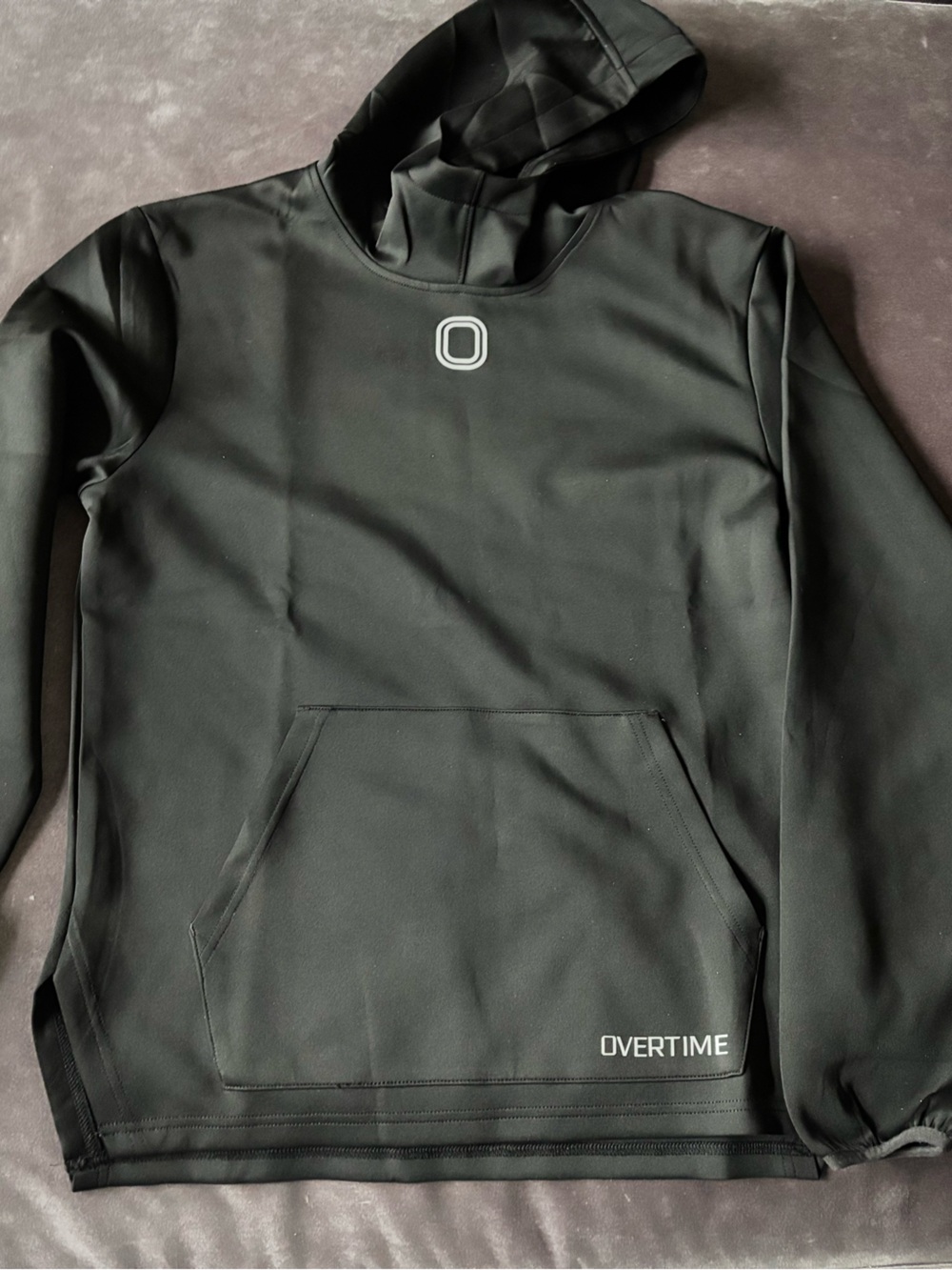 Overtime Youth Black Pullover Performance Hoodie
